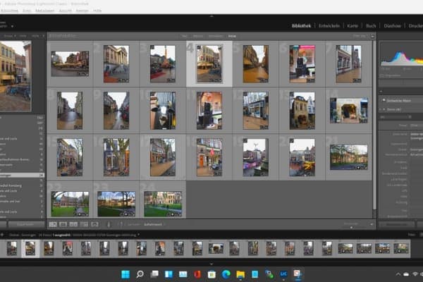 Übersicht in Lightroom für den Artikel Fotos mit Geotag versehen