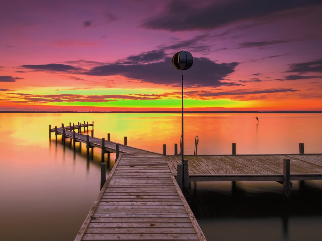 Ein Sonnenuntergang am Steinhuder Meer, fotografiert mit dem Filtersystem KF Concept Nano X Pro (CPL Filter, ND64 und Soft GND 8)